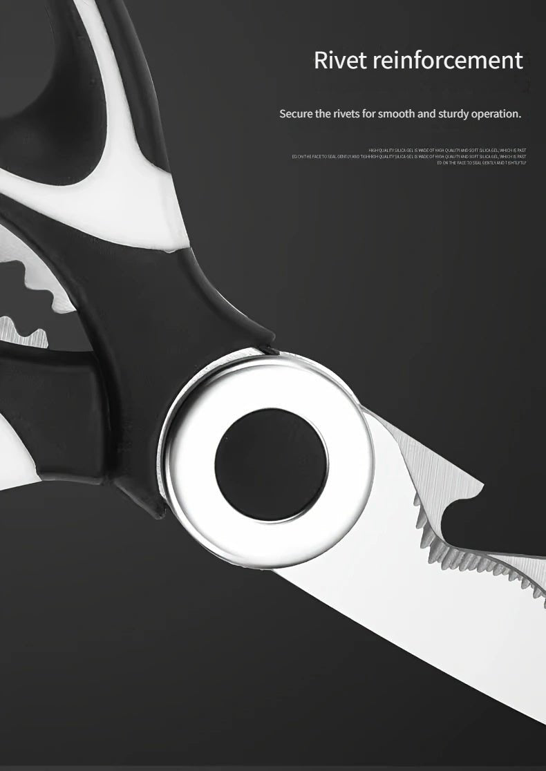 Durable Stainless Steel Kitchen Shears (420) – Sharp Blades and Ergonomic Handles for Easy Chicken, Duck, or Fish Cutting. Ideal for Cooking, Baking, and Meal Prep. High - Quality and Elegant Kitchen Utensil - by PAWFECTWORLDS | PAWFECTWORLDS | , ,