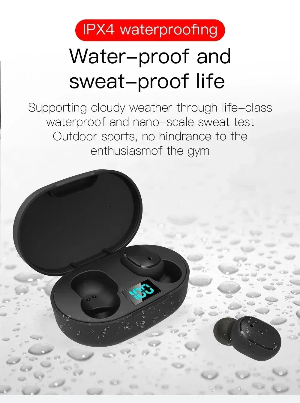 E6S Wireless Bluetooth Earphones TWS Bluetooth Headset Wireless Earbuds Noise Cancelling Earphones with Microphone Headphones - by PAWFECTWORLDS | PAWFECTWORLDS | , ,