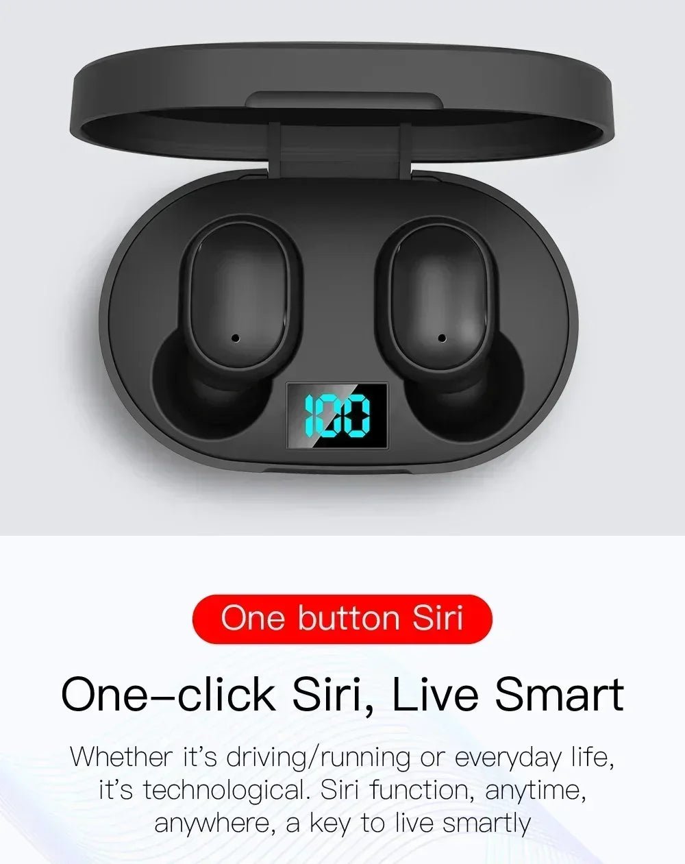 E6S Wireless Bluetooth Earphones TWS Bluetooth Headset Wireless Earbuds Noise Cancelling Earphones with Microphone Headphones - by PAWFECTWORLDS | PAWFECTWORLDS | , ,