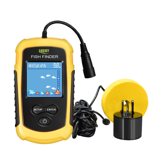 FFC1108 - 1 Alarm 100M Portable Sonar Fish Finders 45 degrees Sonar Coverage Echo Sounder Alarm Transducer Lake Sea Fishing - by PAWFECTWORLDS | PAWFECTWORLDS | , ,