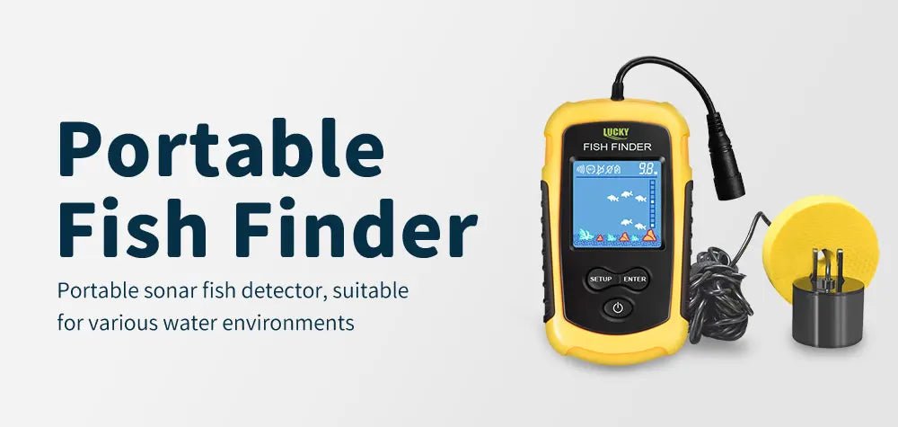 FFC1108 - 1 Alarm 100M Portable Sonar Fish Finders 45 degrees Sonar Coverage Echo Sounder Alarm Transducer Lake Sea Fishing - by PAWFECTWORLDS | PAWFECTWORLDS | , ,