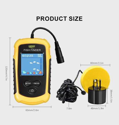 FFC1108 - 1 Alarm 100M Portable Sonar Fish Finders 45 degrees Sonar Coverage Echo Sounder Alarm Transducer Lake Sea Fishing - by PAWFECTWORLDS | PAWFECTWORLDS | , ,