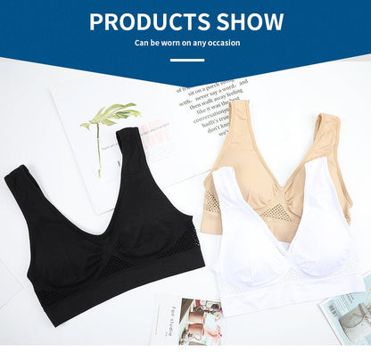 [Gentle Care] Plus Size Seamless Sports Bra for Women - Purple, Breathable Mesh Fabric, Push - Up with Removable Pads, Comfort Fit Vest Style, Sizes 36XL to 40XL, Plus Size Bra - by PAWFECTWORLDS | PAWFECTWORLDS | , ,