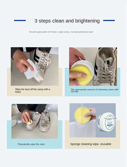 Household Cleaning Chemicals Anhydrous Cleaning Cream Small White Shoes Sneakers Canvas Shoes Shoes Cleaning Artifact - by PAWFECTWORLDS | PAWFECTWORLDS | , ,
