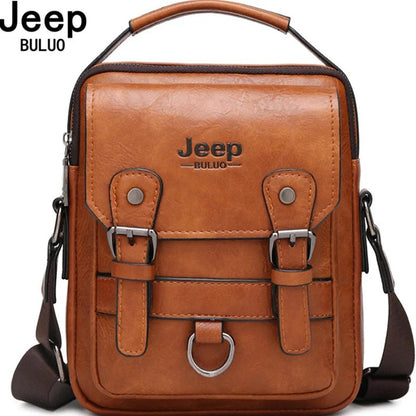JEEP BULUO Multi - function Business Handbags Men New Man's Shoulder Bag Large Capacity Leather Messenger Bag Crossbody Big Brand - by PAWFECTWORLDS | PAWFECTWORLDS | , ,