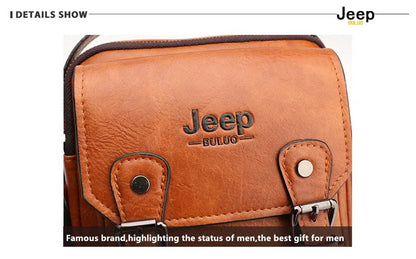 JEEP BULUO Multi - function Business Handbags Men New Man's Shoulder Bag Large Capacity Leather Messenger Bag Crossbody Big Brand - by PAWFECTWORLDS | PAWFECTWORLDS | , ,