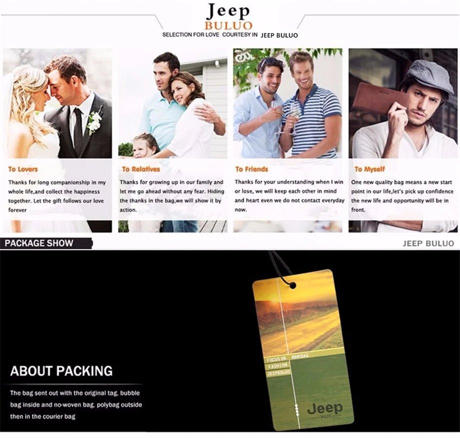 JEEP BULUO Multi - function Business Handbags Men New Man's Shoulder Bag Large Capacity Leather Messenger Bag Crossbody Big Brand - by PAWFECTWORLDS | PAWFECTWORLDS | , ,