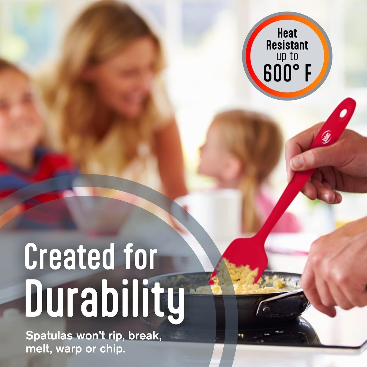 Kaluns Professional Silicone Spatula Set - 4 Heat - Resistant Rubber Spatulas (Up to 600°F), Nonstick Seamless Design with Stainless Steel Core, Dishwasher Safe, BPA Free, Includes Bonus Tongs - by Kaluns | PAWFECTWORLDS | Cooking Utensils, Home & Kitchen, Kitchen & Dining