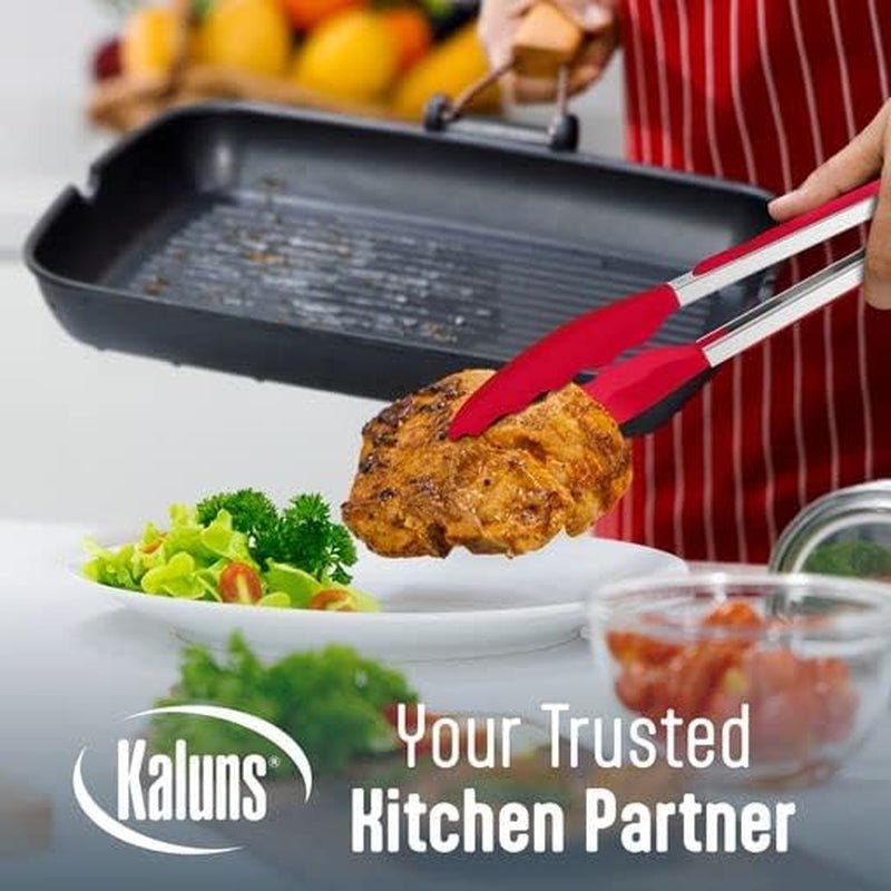 Kaluns Professional Silicone Spatula Set - 4 Heat - Resistant Rubber Spatulas (Up to 600°F), Nonstick Seamless Design with Stainless Steel Core, Dishwasher Safe, BPA Free, Includes Bonus Tongs - by Kaluns | PAWFECTWORLDS | Cooking Utensils, Home & Kitchen, Kitchen & Dining