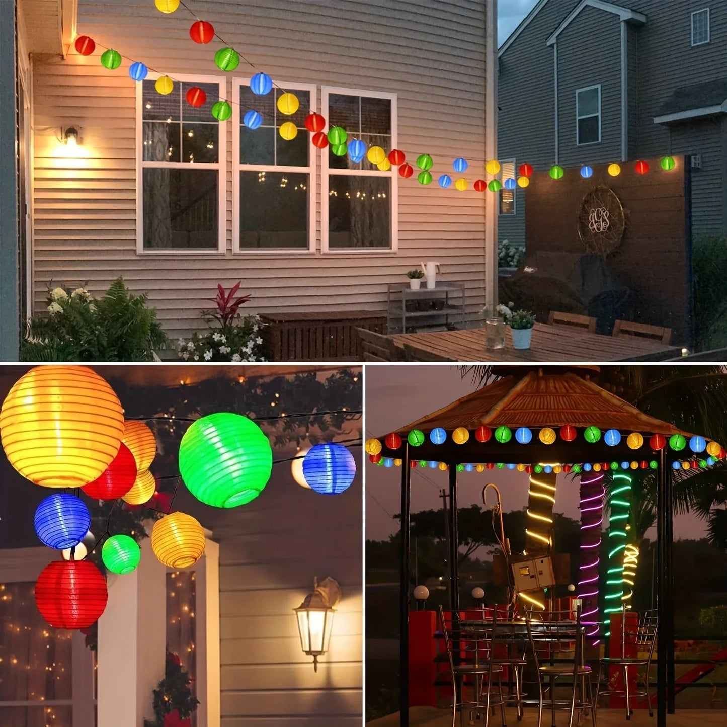 LED Solar Lantern String Lights Outdoor Garland Fairy Lights Solar Powered Garden Decorative Light for Christmas Wedding Party - by PAWFECTWORLDS | PAWFECTWORLDS | Lights & Lighting, Outdoor Lighting, Solar Lamps