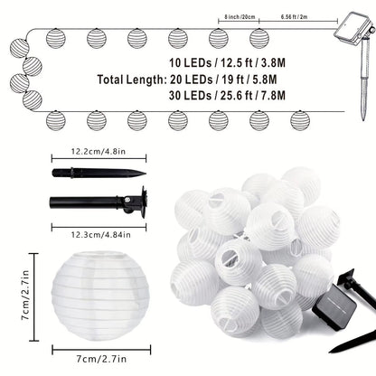 LED Solar Lantern String Lights Outdoor Garland Fairy Lights Solar Powered Garden Decorative Light for Christmas Wedding Party - by PAWFECTWORLDS | PAWFECTWORLDS | Lights & Lighting, Outdoor Lighting, Solar Lamps