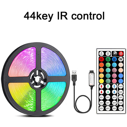 Led Strip Lights with 44 Key Remote Control 1m 5m 10m 20m RGB Tape Led Wall Room for Home Bedroom Party Decor TV Backlight - by PAWFECTWORLDS | PAWFECTWORLDS | , ,