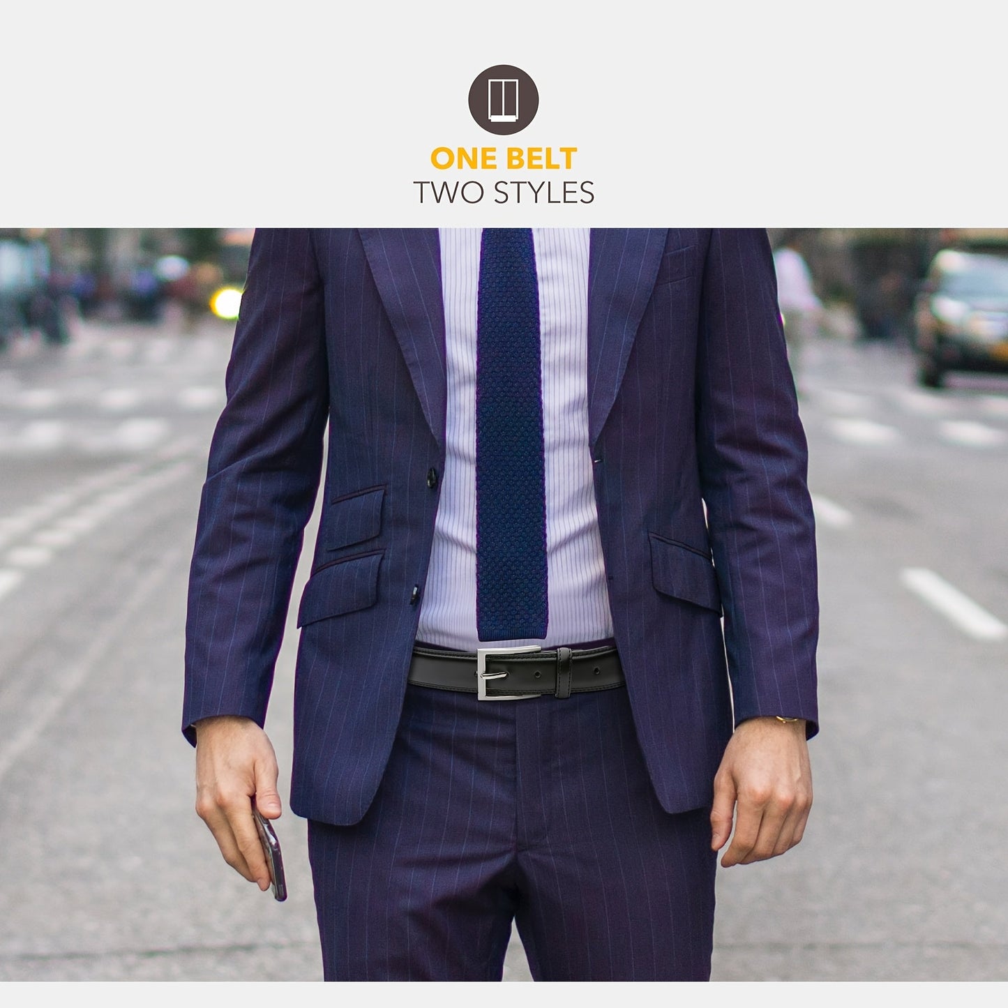 Men's Leather Belt, Fashion & Classic Casual Belt with Single Prong Buckle for Jeans, Pants, Work And Business, Gift for Dad & Husband - by PAWFECTWORLDS | PAWFECTWORLDS | , ,