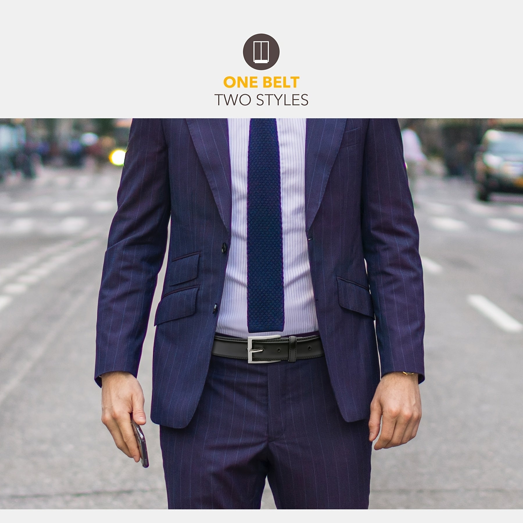 Men's Leather Belt, Fashion & Classic Casual Belt with Single Prong Buckle for Jeans, Pants, Work And Business, Gift for Dad & Husband - by PAWFECTWORLDS | PAWFECTWORLDS | , ,