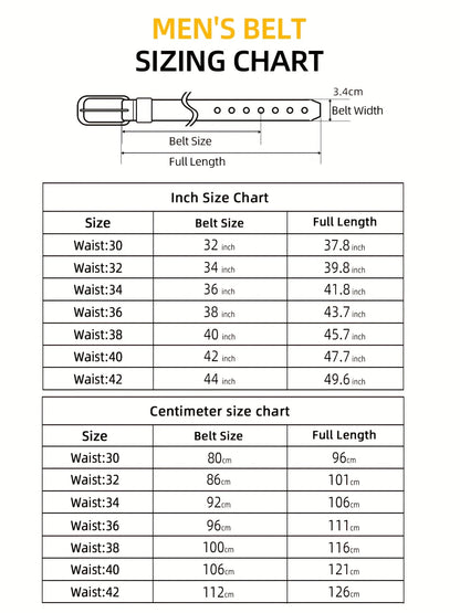 Men's Leather Belt, Fashion & Classic Casual Belt with Single Prong Buckle for Jeans, Pants, Work And Business, Gift for Dad & Husband - by PAWFECTWORLDS | PAWFECTWORLDS | , ,