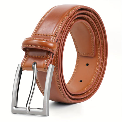 Men's Leather Belt, Fashion & Classic Casual Belt with Single Prong Buckle for Jeans, Pants, Work And Business, Gift for Dad & Husband - by PAWFECTWORLDS | PAWFECTWORLDS | , ,