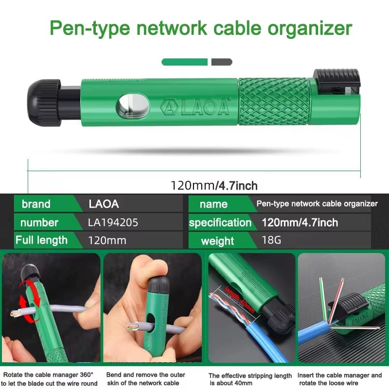 Cable Untwist Tool for Cat 5/6/7 Cables - Wire Pair Separator - by PAWFECTWORLDS | PAWFECTWORLDS | Hand Tools, Pliers, Tools