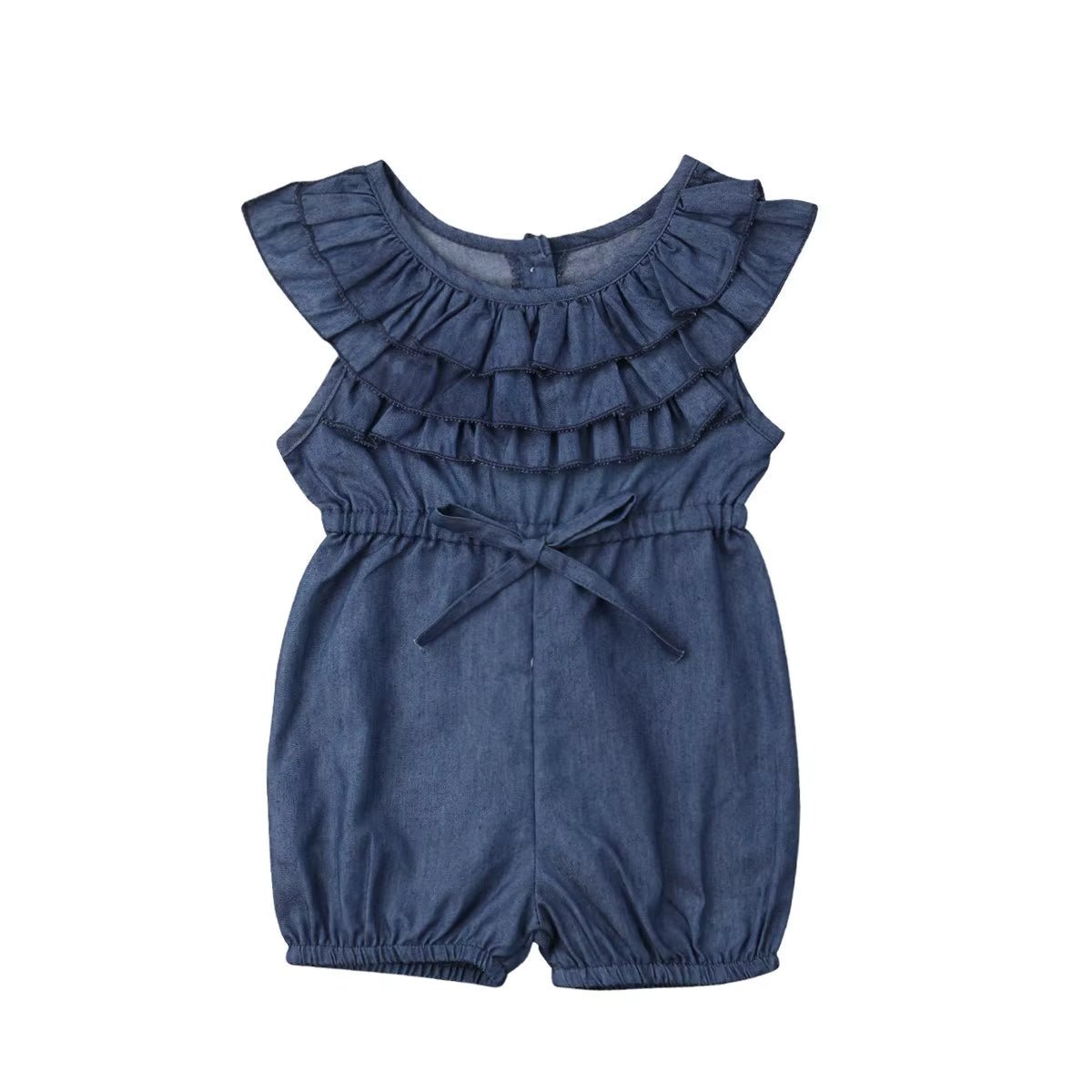 New Baby Girl Denim Romper Girls Princess Ruffle Romper Kids Jumpsuit Toddler Clothing Kid Causal Outfits Summer Clothes - by Faithtur | PAWFECTWORLDS | Baby Clothing, Bodysuits & One - Pieces, Mother & Kids
