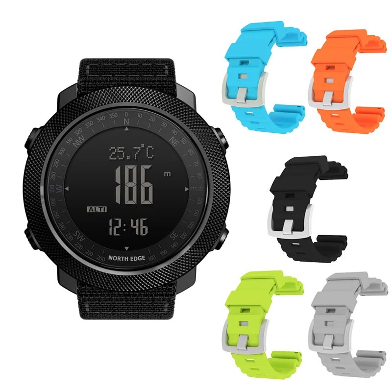 NORTH EDGE Men's sport Digital watch Hours Running Swimming Military Army watches Altimeter Barometer Compass waterproof 50m - by PAWFECTWORLDS | PAWFECTWORLDS | , ,