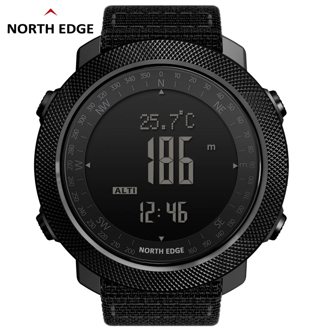 NORTH EDGE Men's sport Digital watch Hours Running Swimming Military Army watches Altimeter Barometer Compass waterproof 50m - PAWFECTWORLDS