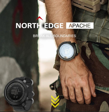 NORTH EDGE Men's sport Digital watch Hours Running Swimming Military Army watches Altimeter Barometer Compass waterproof 50m - by PAWFECTWORLDS | PAWFECTWORLDS | , ,