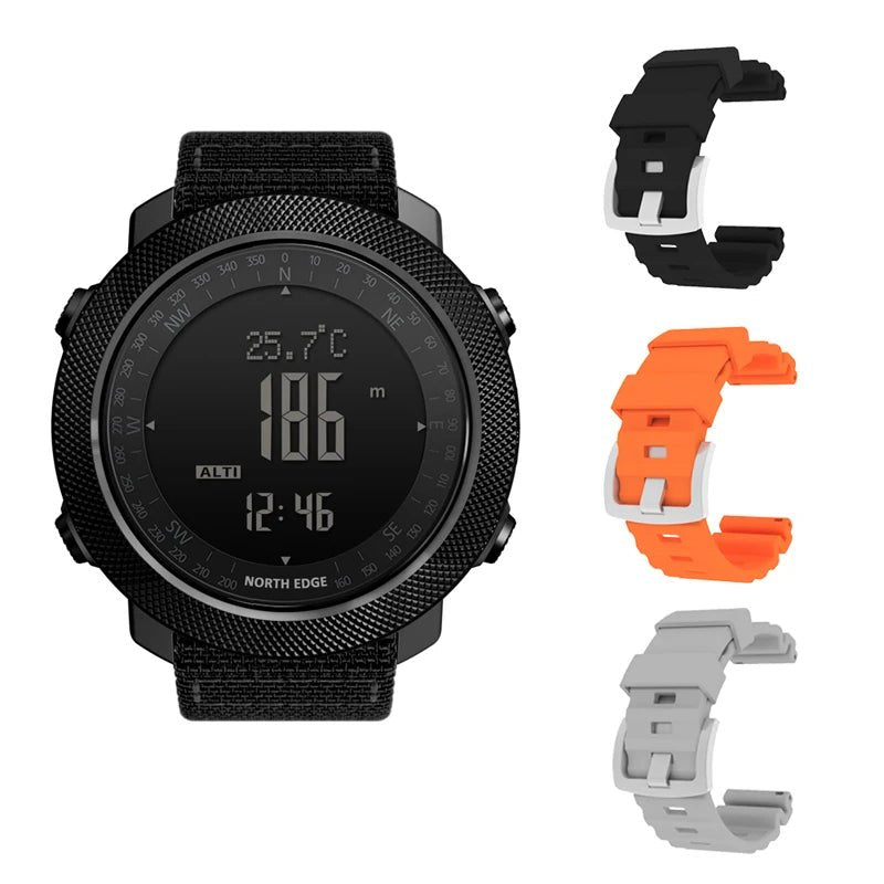 NORTH EDGE Men's sport Digital watch Hours Running Swimming Military Army watches Altimeter Barometer Compass waterproof 50m - by PAWFECTWORLDS | PAWFECTWORLDS | , ,