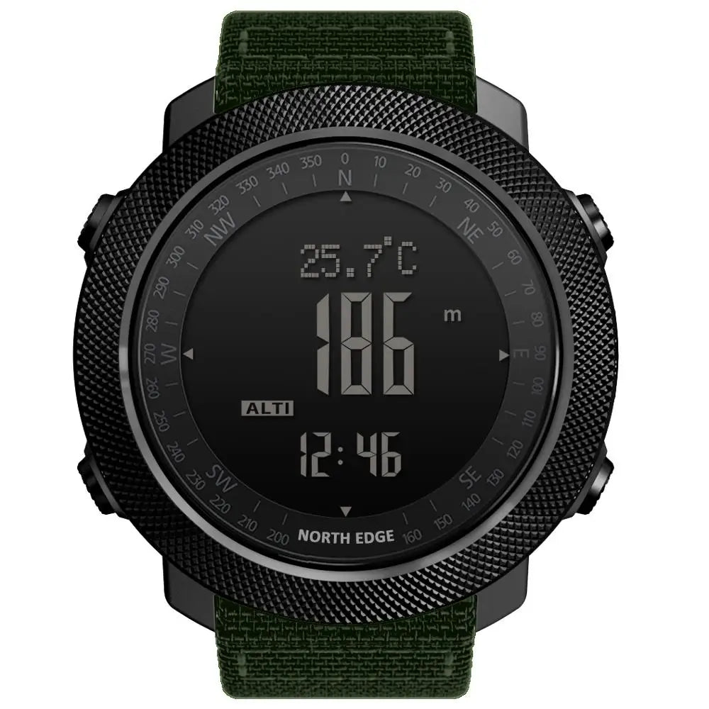 NORTH EDGE Men's sport Digital watch Hours Running Swimming Military Army watches Altimeter Barometer Compass waterproof 50m - by PAWFECTWORLDS | PAWFECTWORLDS | , ,