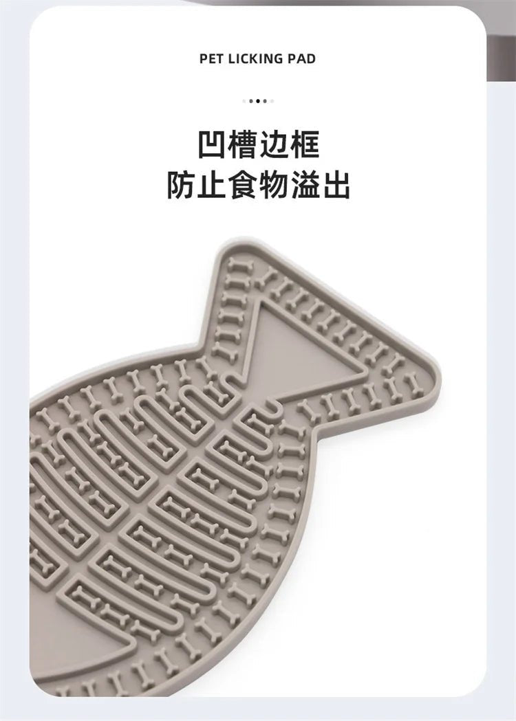 Pet Supplies Silicone Pet Licking Mat Cat Anti - choking With Slow Food Bowl Puppy Bath Distracted Licking Plate Cutlery - by PAWFECTWORLDS | PAWFECTWORLDS | , ,