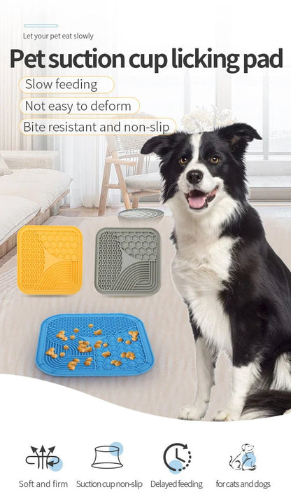 Pet Supplies Silicone Pet Licking Mat Cat Anti - choking With Slow Food Bowl Puppy Bath Distracted Licking Plate Cutlery - by PAWFECTWORLDS | PAWFECTWORLDS | , ,