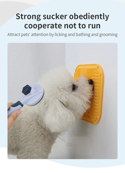 Pet Supplies Silicone Pet Licking Mat Cat Anti - choking With Slow Food Bowl Puppy Bath Distracted Licking Plate Cutlery - by PAWFECTWORLDS | PAWFECTWORLDS | , ,