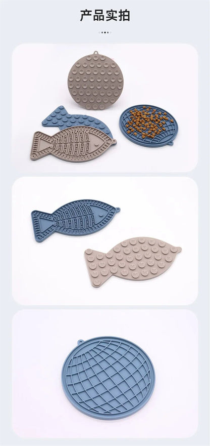 Pet Supplies Silicone Pet Licking Mat Cat Anti - choking With Slow Food Bowl Puppy Bath Distracted Licking Plate Cutlery - by PAWFECTWORLDS | PAWFECTWORLDS | , ,