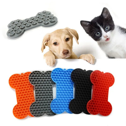 Pet Supplies Silicone Pet Licking Mat Cat Anti - choking With Slow Food Bowl Puppy Bath Distracted Licking Plate Cutlery - by PAWFECTWORLDS | PAWFECTWORLDS | , ,