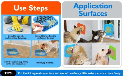 Pet Supplies Silicone Pet Licking Mat Cat Anti - choking With Slow Food Bowl Puppy Bath Distracted Licking Plate Cutlery - by PAWFECTWORLDS | PAWFECTWORLDS | , ,