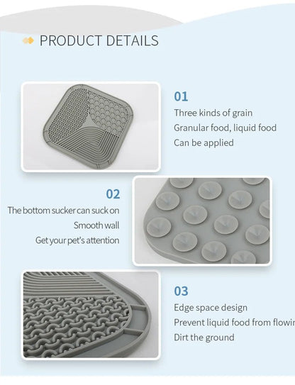 Pet Supplies Silicone Pet Licking Mat Cat Anti - choking With Slow Food Bowl Puppy Bath Distracted Licking Plate Cutlery - by PAWFECTWORLDS | PAWFECTWORLDS | , ,