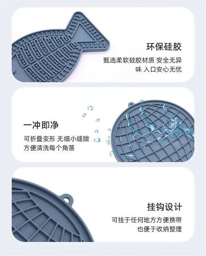 Pet Supplies Silicone Pet Licking Mat Cat Anti - choking With Slow Food Bowl Puppy Bath Distracted Licking Plate Cutlery - by PAWFECTWORLDS | PAWFECTWORLDS | , ,