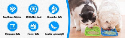 Pet Supplies Silicone Pet Licking Mat Cat Anti - choking With Slow Food Bowl Puppy Bath Distracted Licking Plate Cutlery - by PAWFECTWORLDS | PAWFECTWORLDS | , ,