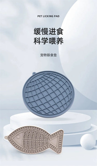 Pet Supplies Silicone Pet Licking Mat Cat Anti - choking With Slow Food Bowl Puppy Bath Distracted Licking Plate Cutlery - by PAWFECTWORLDS | PAWFECTWORLDS | , ,