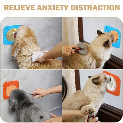 Pet Supplies Silicone Pet Licking Mat Cat Anti - choking With Slow Food Bowl Puppy Bath Distracted Licking Plate Cutlery - by PAWFECTWORLDS | PAWFECTWORLDS | , ,