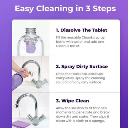 Plastic Cleanlix Cleaner Deep Cleaning All - in - one Stain Cleaning Multipurpose Cleaner All Surface with Cleaning Tablets - by PAWFECTWORLDS | PAWFECTWORLDS | , ,