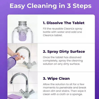 Plastic Cleanlix Cleaner Deep Cleaning All - in - one Stain Cleaning Multipurpose Cleaner All Surface with Cleaning Tablets - by PAWFECTWORLDS | PAWFECTWORLDS | , ,