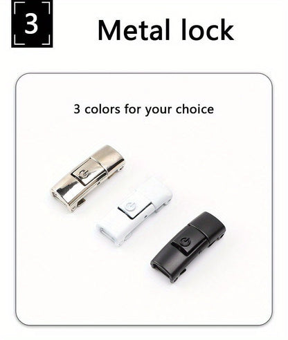 [Polyester Sneaker Accessories] White Polyester 1Pair Women's Sneaker Accessories, No Laces with Buckles - by PAWFECTWORLDS | PAWFECTWORLDS | , ,