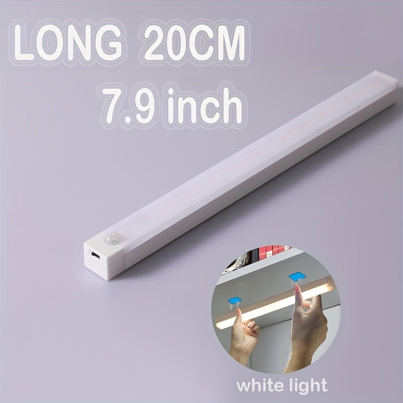 Rechargeable Motion Sensor LED Light Strip with Human Body Detection, Magnetic Adhesive & USB - Powered Smart Lighting - Cordless Floor/ Ceiling/ Wall Light for Kitchen, Wardrobe, Stairs, Hallway - Energy - Efficient LED Tube Lig - by PAWFECTWORLDS | PAWFECTWORLDS | , ,