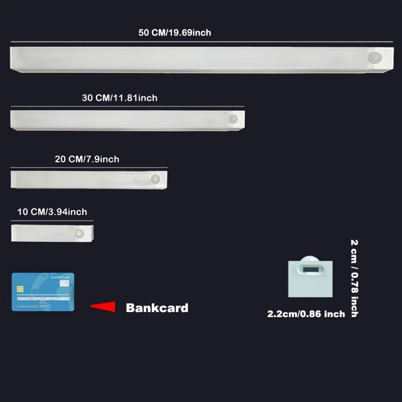 Rechargeable Motion Sensor LED Light Strip with Human Body Detection, Magnetic Adhesive & USB - Powered Smart Lighting - Cordless Floor/ Ceiling/ Wall Light for Kitchen, Wardrobe, Stairs, Hallway - Energy - Efficient LED Tube Lig - by PAWFECTWORLDS | PAWFECTWORLDS | , ,