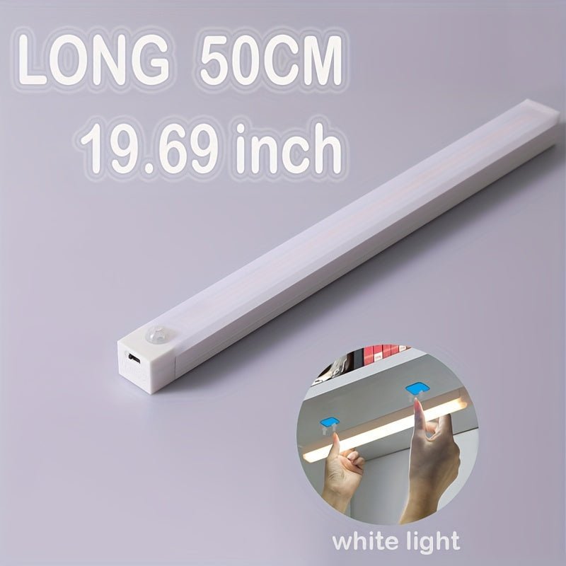 Rechargeable Motion Sensor LED Light Strip with Human Body Detection, Magnetic Adhesive & USB - Powered Smart Lighting - Cordless Floor/ Ceiling/ Wall Light for Kitchen, Wardrobe, Stairs, Hallway - Energy - Efficient LED Tube Lig - by PAWFECTWORLDS | PAWFECTWORLDS | , ,