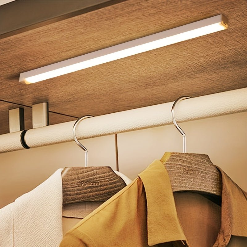 Rechargeable Motion Sensor LED Light Strip with Human Body Detection, Magnetic Adhesive & USB - Powered Smart Lighting - Cordless Floor/ Ceiling/ Wall Light for Kitchen, Wardrobe, Stairs, Hallway - Energy - Efficient LED Tube Lig - by PAWFECTWORLDS | PAWFECTWORLDS | , ,