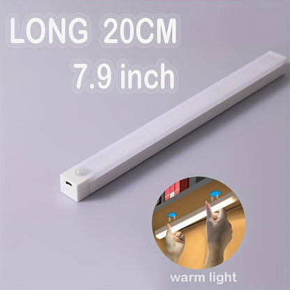 Rechargeable Motion Sensor LED Light Strip with Human Body Detection, Magnetic Adhesive & USB - Powered Smart Lighting - Cordless Floor/ Ceiling/ Wall Light for Kitchen, Wardrobe, Stairs, Hallway - Energy - Efficient LED Tube Lig - by PAWFECTWORLDS | PAWFECTWORLDS | , ,
