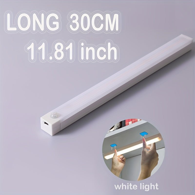 Rechargeable Motion Sensor LED Light Strip with Human Body Detection, Magnetic Adhesive & USB - Powered Smart Lighting - Cordless Floor/ Ceiling/ Wall Light for Kitchen, Wardrobe, Stairs, Hallway - Energy - Efficient LED Tube Lig - by PAWFECTWORLDS | PAWFECTWORLDS | , ,