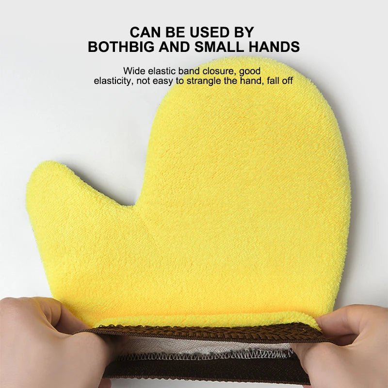 SEAMETAL Microfiber Car Washing Glove Double - Faced Thickened Coral Fleece Cleaning Brush Gloves Car Detailing Cleaner Care Tool - by PAWFECTWORLDS | PAWFECTWORLDS | , ,