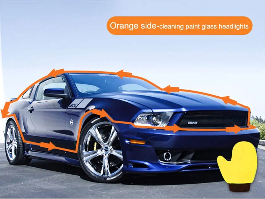 SEAMETAL Microfiber Car Washing Glove Double - Faced Thickened Coral Fleece Cleaning Brush Gloves Car Detailing Cleaner Care Tool - by PAWFECTWORLDS | PAWFECTWORLDS | , ,