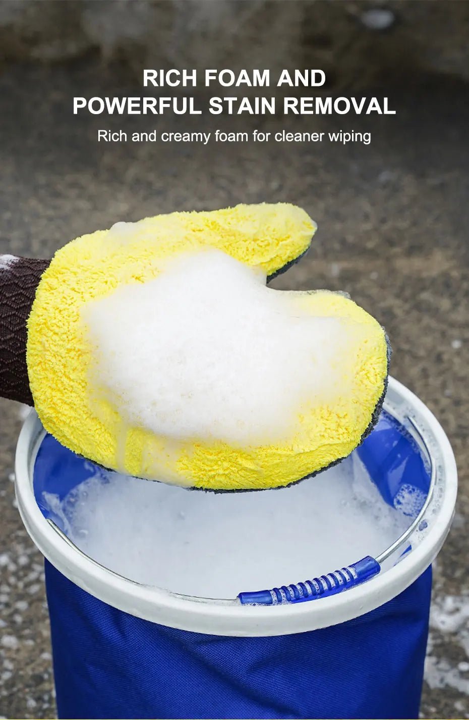 SEAMETAL Microfiber Car Washing Glove Double - Faced Thickened Coral Fleece Cleaning Brush Gloves Car Detailing Cleaner Care Tool - by PAWFECTWORLDS | PAWFECTWORLDS | , ,